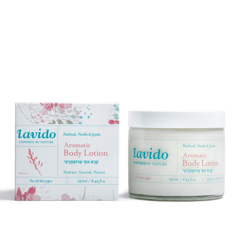 Lavido - Natural Aromatic Body Lotion (Patchouli) (8.45 fl oz | 250 ml) | Clean, Non-Toxic Skincare 250 ml / 8.45 Fl Oz - BeesActive Australia