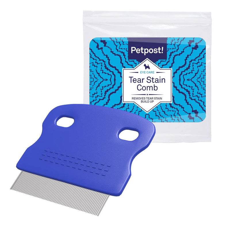 Petpost | Tear Stain Remover Comb for Dogs - Extra Fine Tooth Rake Gently & Effectively Gets Rid of Crust, Mucus, and Gunk Around Your Shih Tsu or Maltese - BeesActive Australia