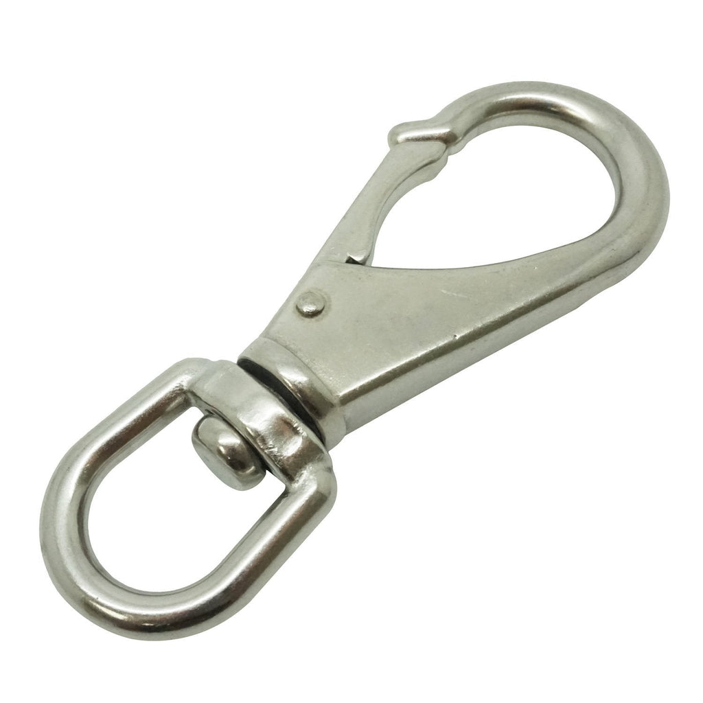 [AUSTRALIA] - 11.8cm Stainless Steel Swivel Eye Snap Hook Marine Clip Size #7, 16mm Opening 