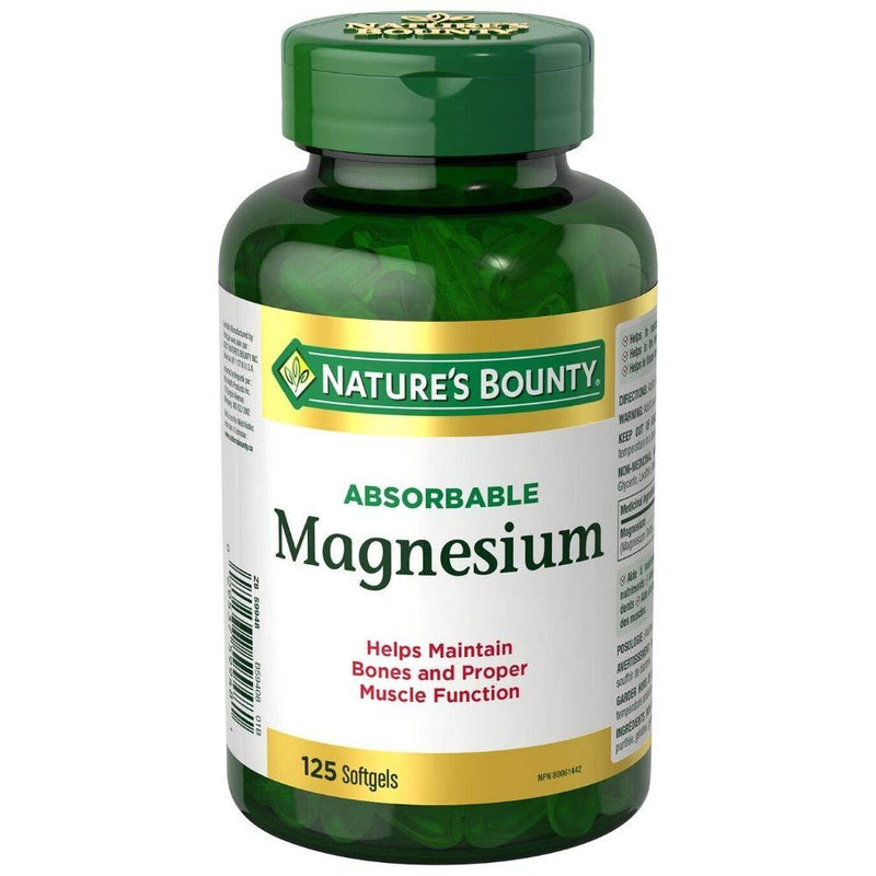Nature's Bounty Absorbable Magnesium, 125 Liquid Softgels Capsules - BeesActive Australia