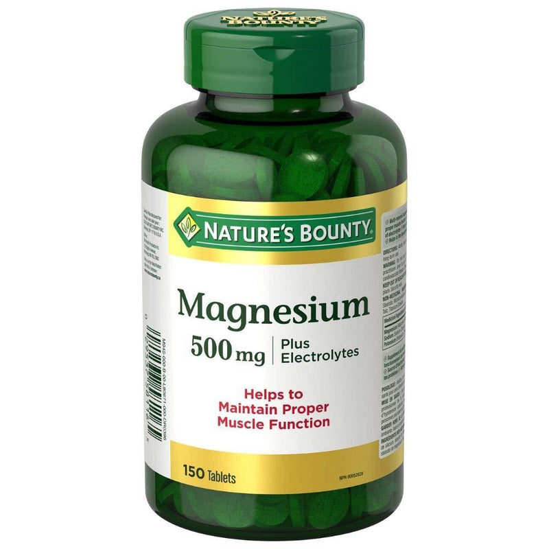 Nature's Bounty Magnesium 500 mg Plus Electrolytes, 150 Tablets - BeesActive Australia