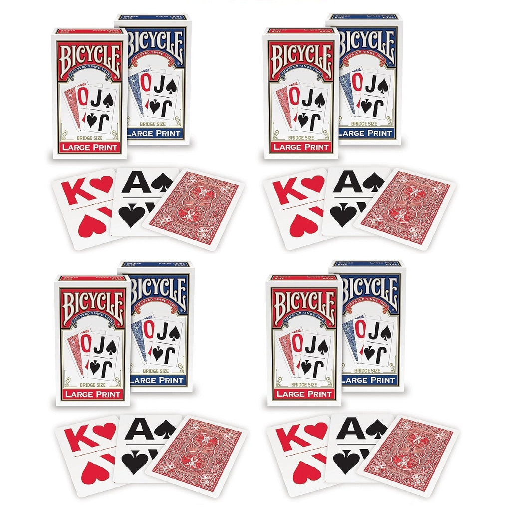 [AUSTRALIA] - Bicycle Large Print Playing Cards (4-Pack) 