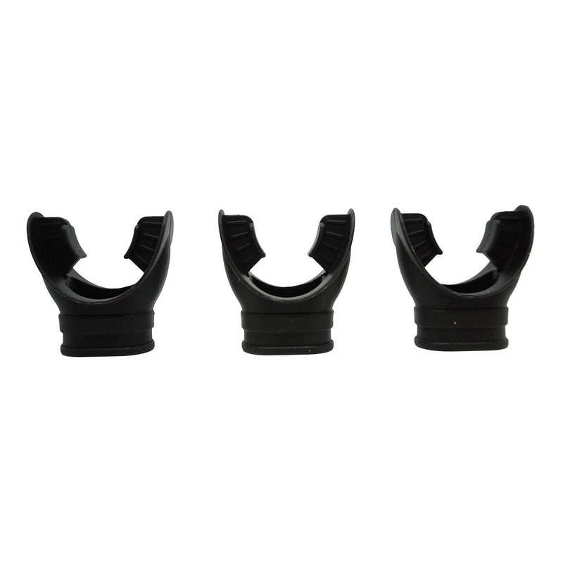 Scuba MP-206 Black Silicone Octopus Regulator Mouthpiece, 3pc Pack - BeesActive Australia