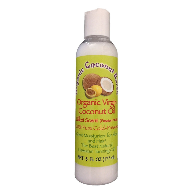 Organic Virgin Coconut Oil Pure-Cold Pressed 6oz. Lilikoi Scent for Skin & Hair - BeesActive Australia