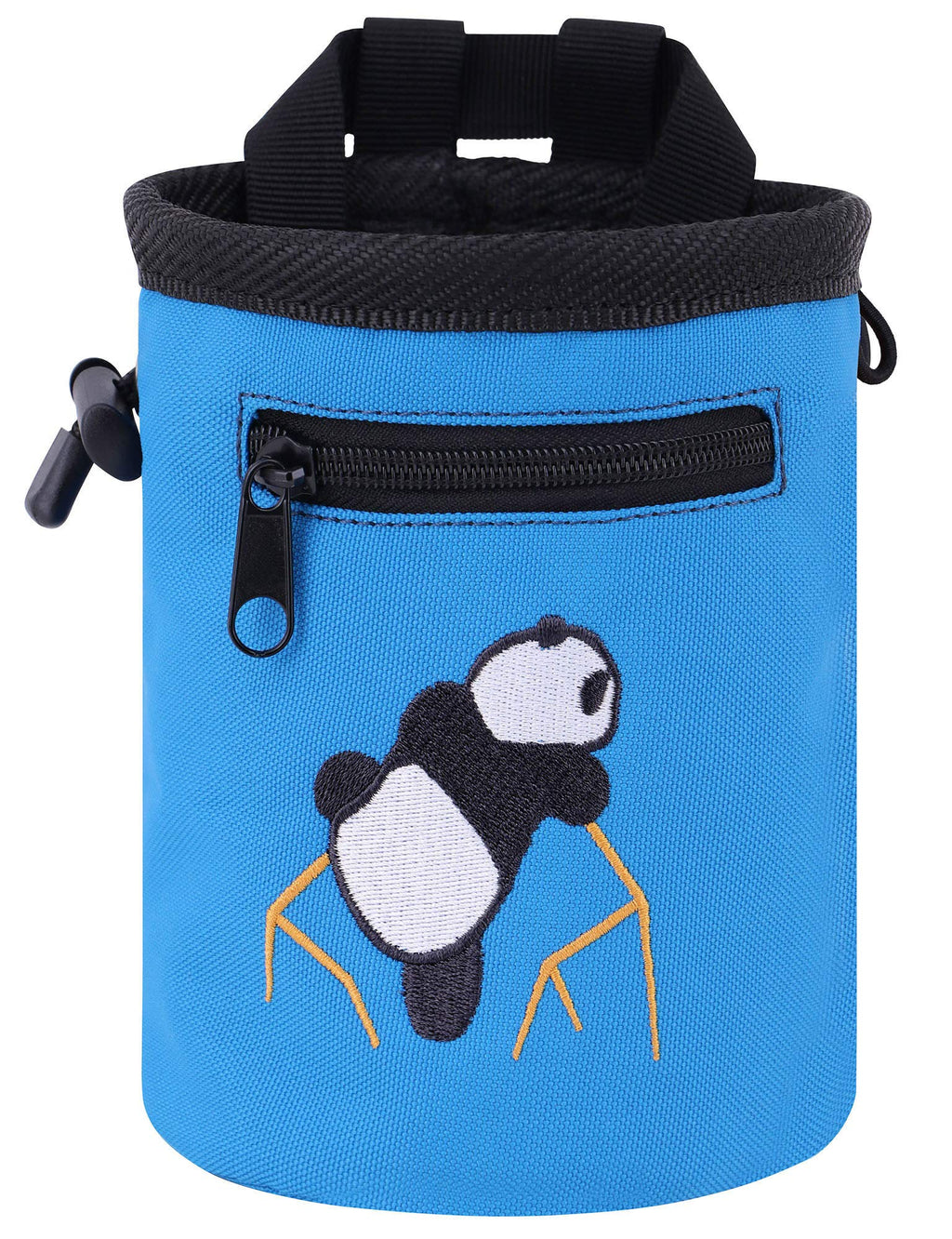 AMC Rock Climbing Panda Design Chalk Bag with Adjustable Belt 7184_Dark Blue - BeesActive Australia