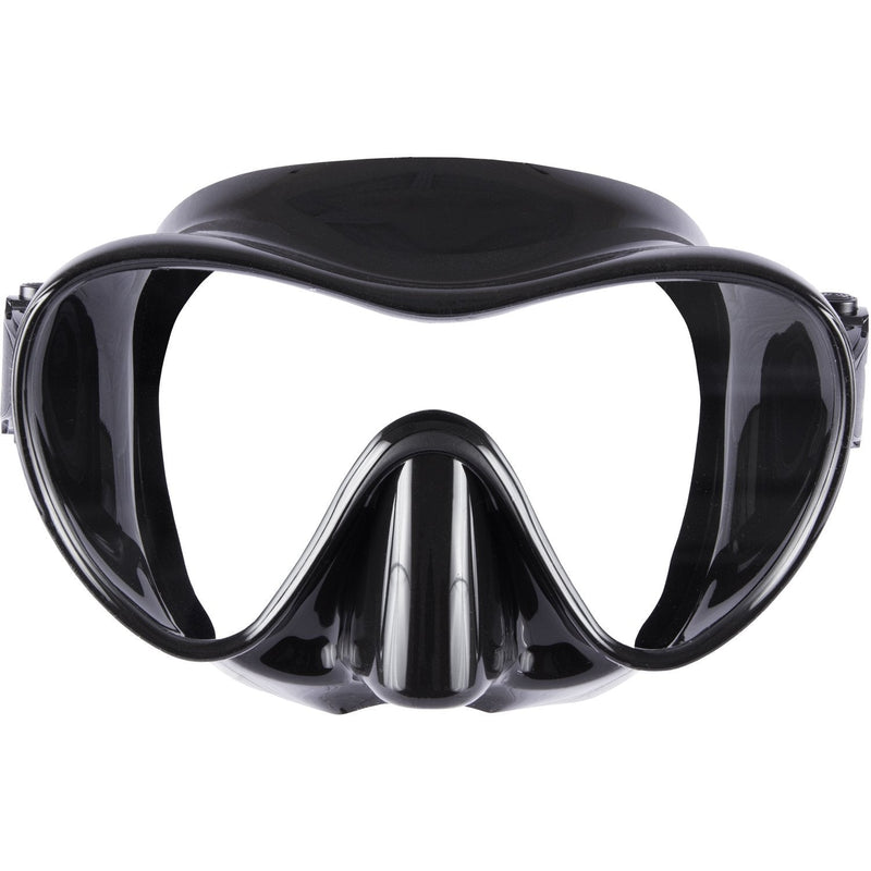 [AUSTRALIA] - IST MP110 Frameless Dive Mask, Single Panoramic Shatterproof Lens for Scuba Diving & Snorkeling Black Silicone 