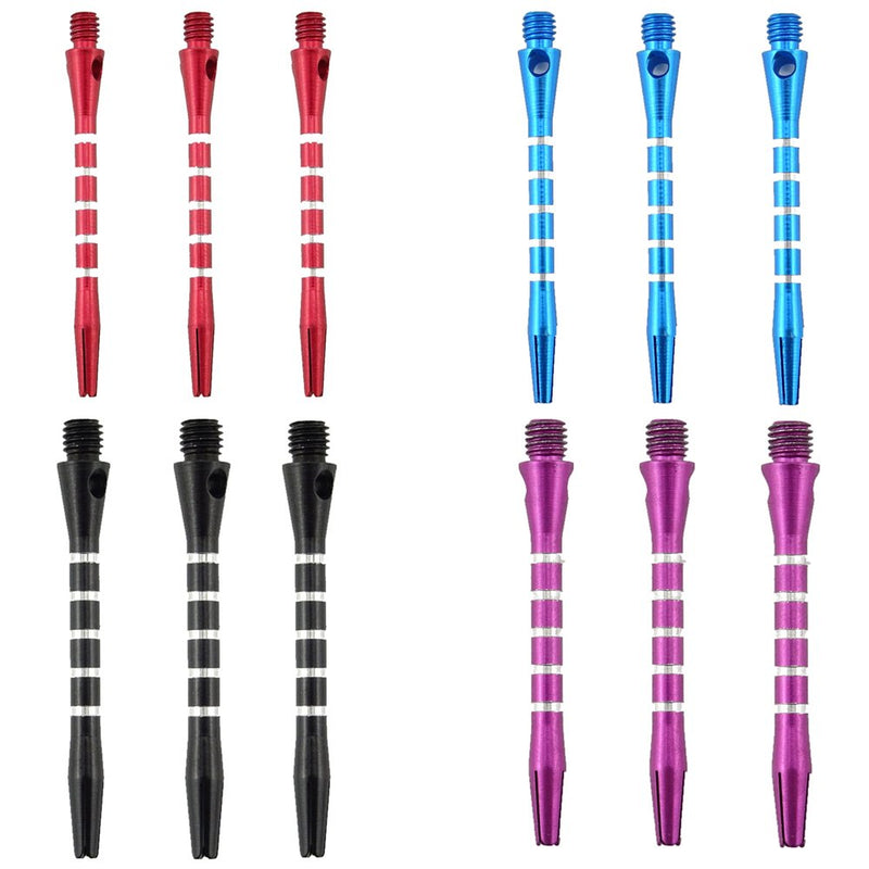 HONBAY 12Pcs Aluminum Medium Darts Shafts Harrows Dart Stems Throwing Fitting - BeesActive Australia