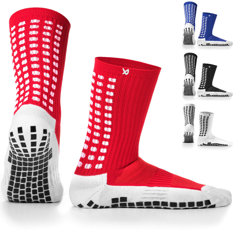 LUX Anti Slip Soccer Socks,Non Slip Football/Basketball/Hockey Sports Grip Pads Socks… Red - BeesActive Australia