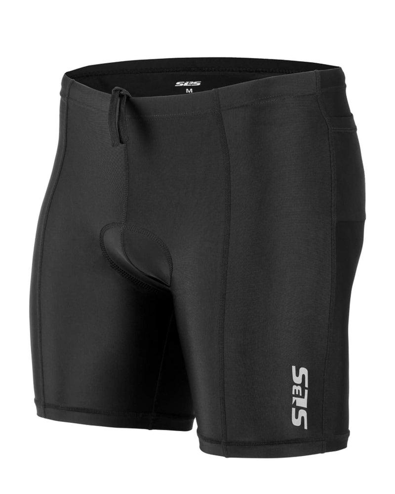 SLS3 Triathlon Shorts Mens - Tri Short Men - 2 Pockets FRT - Designed by Athletes Black X-Large - BeesActive Australia