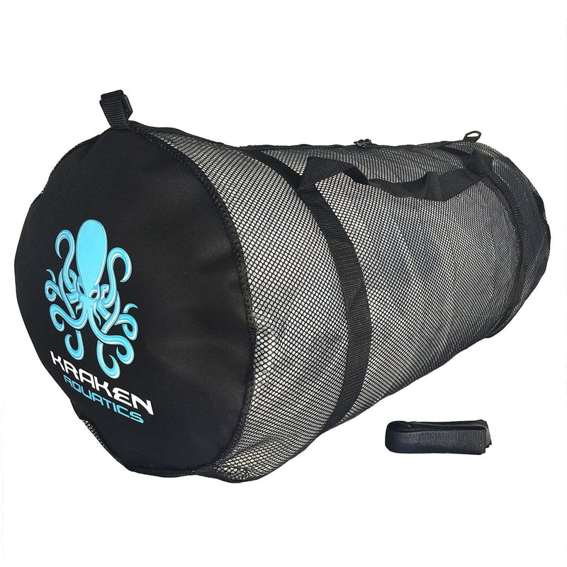 [AUSTRALIA] - Kraken Aquatics Mesh Duffle Gear Bag with Shoulder Strap | for Scuba Diving, Snorkeling, Swimming, Beach and Sports Equipment X-Large 