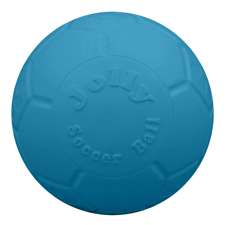 Jolly Pets Soccer Ball Floating-Bouncing Dog Toy Large/X-Large: 8 Inch Diameter Ocean Blue - BeesActive Australia