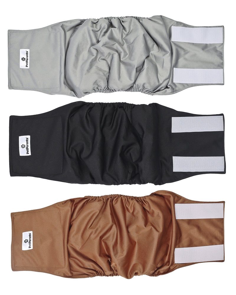 Pet Parents Premium Washable Dog Belly Bands (3pack) of Male Dog Diapers, Dog Marking Male Dog Wraps, High Absorbing Belly Band for Male Dogs Medium Natural - BeesActive Australia