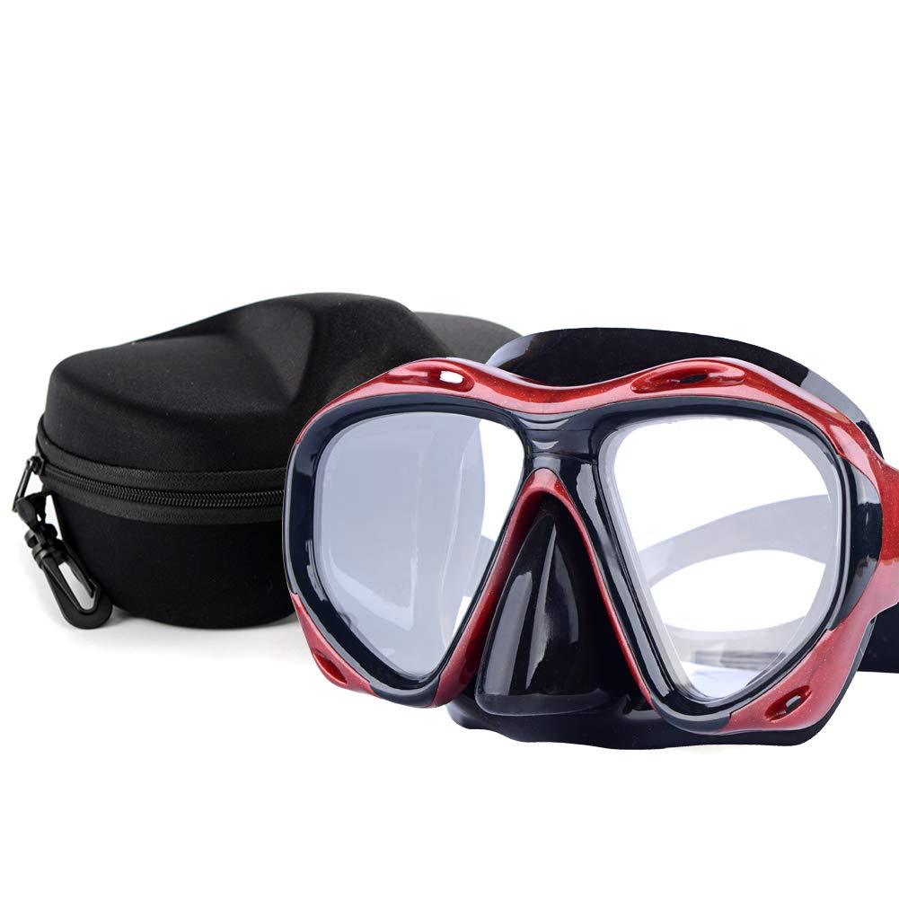 [AUSTRALIA] - Morgiana Swimming Mask Goggle UV Protection Anti Fog and Anti Leak for Men Women Youths Adults Diving Snorkeling Red 