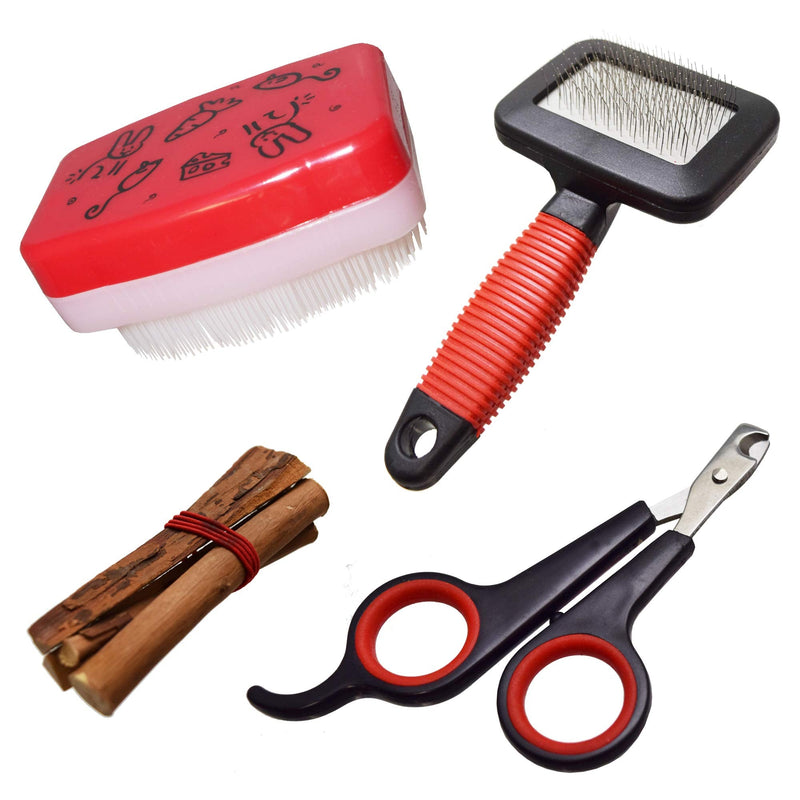 Lixit Grooming Kits For Rabbits, Guinea Pigs and other Small Animals. (4 Piece Kit) 4 Piece Kit - BeesActive Australia