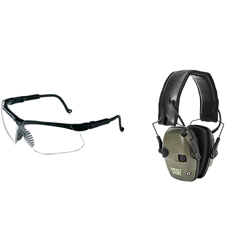 Howard Leight by Honeywell Classic Green Impact Sport Sound Amplification Electronic Earmuff with Clear Lens Safety Eyewear - BeesActive Australia