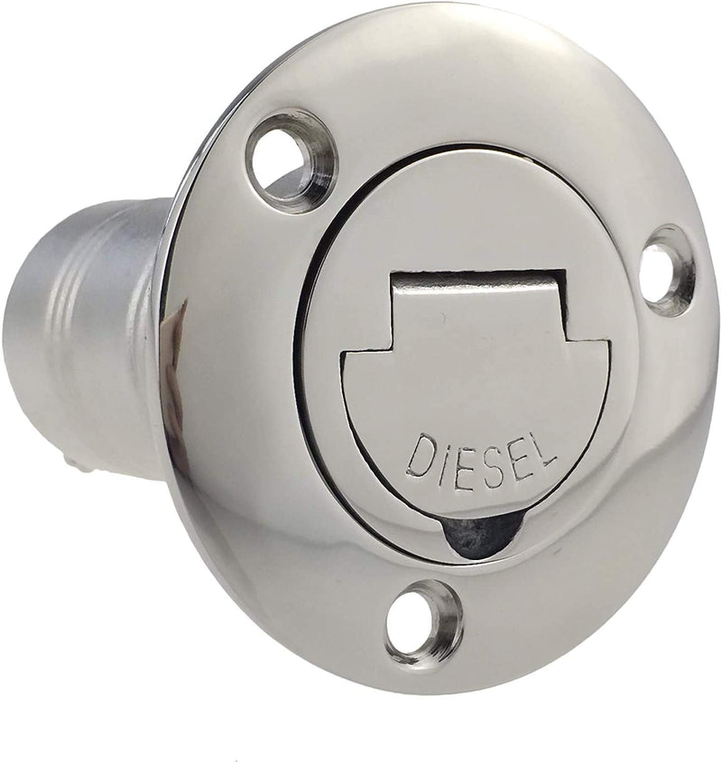 ISURE MARINE 1-1/2"(38mm) Boat Gas/Fuel/Diesel/Water/Waste Deck Fill/Filler with Keyless Cap 1-1/2" Marine Mirror- Polished 316 Stainless Steel Hardware for Boat Yacht Caravan DIESEL 1-1/2" - BeesActive Australia