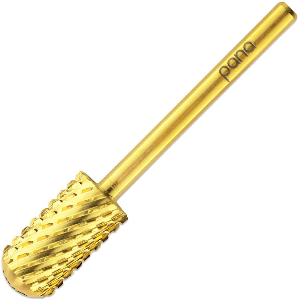 USA PANA 1/8" Professional Smooth Top Carbide Bit - Nail Drill Bit for Manicure Pedicure Tools Dremel Machine (Coarse, Large Barrel - Gold) Coarse - BeesActive Australia