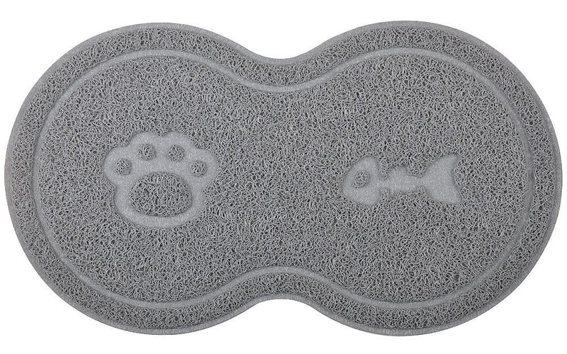DM 8-Shaped Small Cat Litter Box Debris Catcher Mat,18x10 Inches Gray - BeesActive Australia