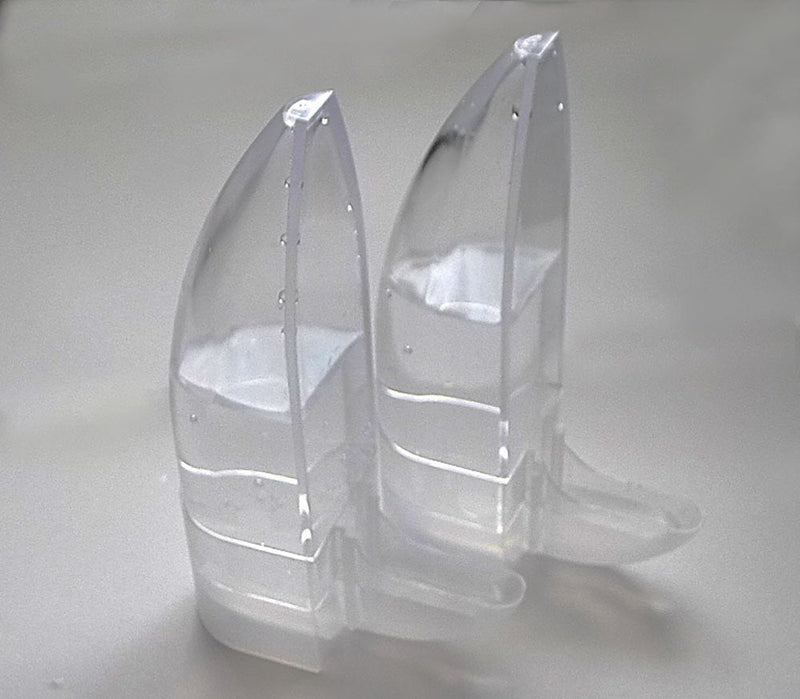 TOKYO-T Pet Bird Cage Water Bottle Dispenser Feeder for Zebra Finch Budgies Set of 2 Clear - BeesActive Australia