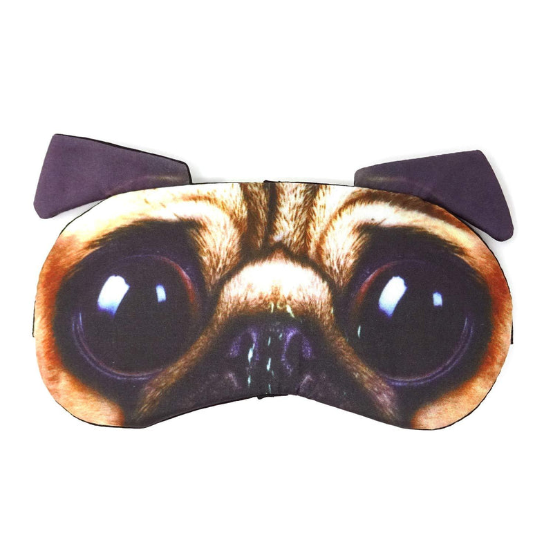 Honbay 3D Funny Eyeshade Sleep Eye Mask with Adjustable Head Strap for Travel, Game, Party, Rest, Sleeping, etc Pug - BeesActive Australia
