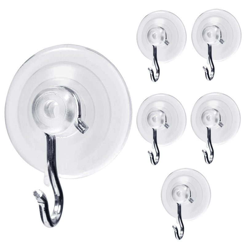Suction Cup Hooks Wall Hooks for Hanging All Purpose Hook Wall Hangers Without Nails Heavy Duty Wall Hooks-Made in USA (3 lbs/ 6 Pack) 3 lbs* 6 Pack - BeesActive Australia