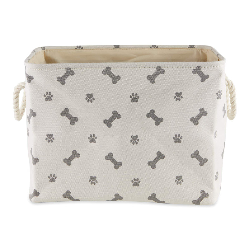 Bone Dry Pet Storage Collection Paw and Bone Print, Small Rectangle, Gray - BeesActive Australia
