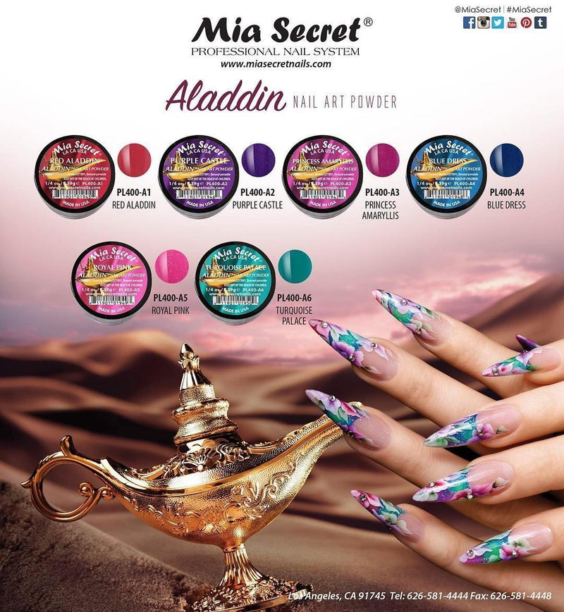 Mia Secret Professional Acrylic Nail System Powder Aladdin Collection 6 Colors 3D Nail Art - BeesActive Australia