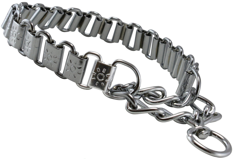 Metal Plates Martingale Dog Collar 3mm Link Chrome 19.5"-23" - BeesActive Australia