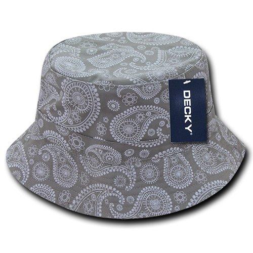 [AUSTRALIA] - DECKY 459-PL-GRY-06 Paisley Bucket Hat, Grey, S_M 