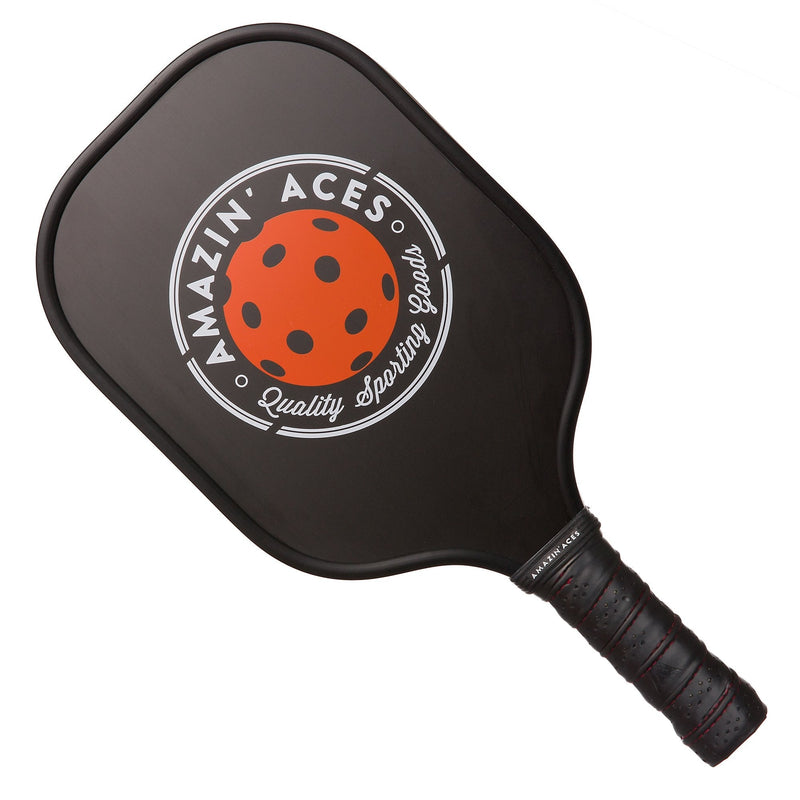 Amazin' Aces Classic Graphite Pickleball Paddle | Racket Features Graphite Face & Honeycomb Polymer Core | Meets USAPA Specifications Black - BeesActive Australia