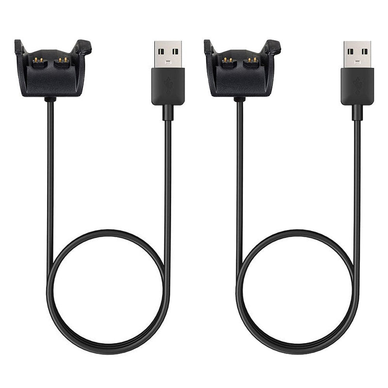 EXMRAT for Garmin Vivosmart HR Charger, Replacement Charging Cable for Garmin Vivosmart HR/ Vivosmart HR Plus Activity Tracker Regular Fit (Black, Pack of 2) - BeesActive Australia