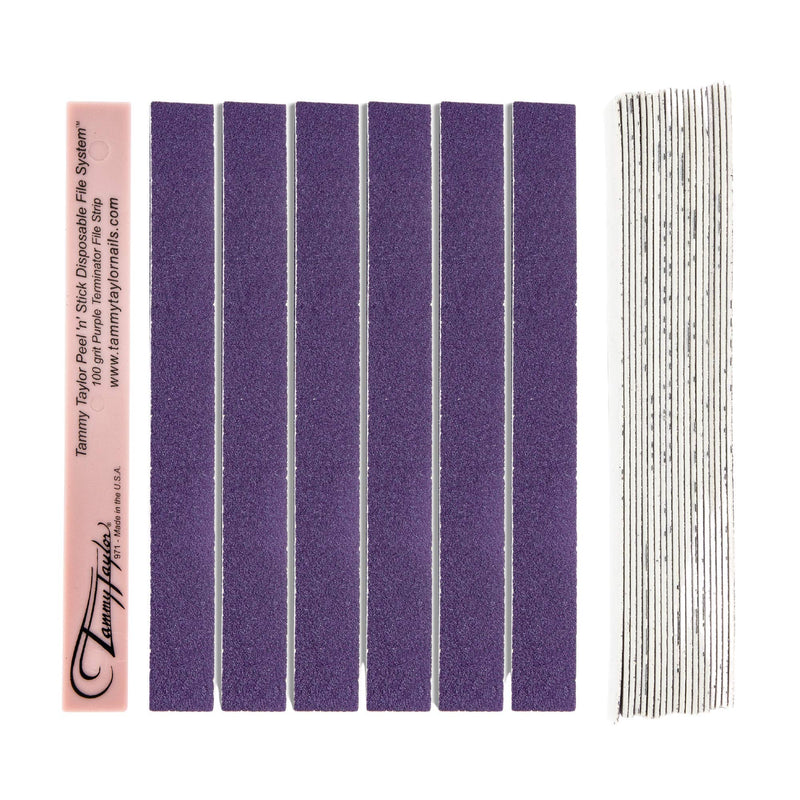 Tammy Taylor Peel N Stick Purple Terminator 100g File | Promote Natural Growth & Feel with Strong, Yet Gentle Abrasion to Shorten and File | Will Not Rip or Tear Fingernails (25 Pcs) - BeesActive Australia