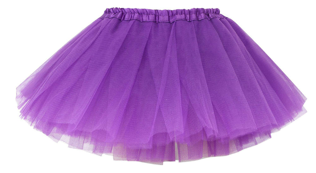[AUSTRALIA] - Simplicity Baby Girl's 4 Layers Tulle Tutu Skirt, 6 Months to 8 Years Purple Child (2-8 years) 