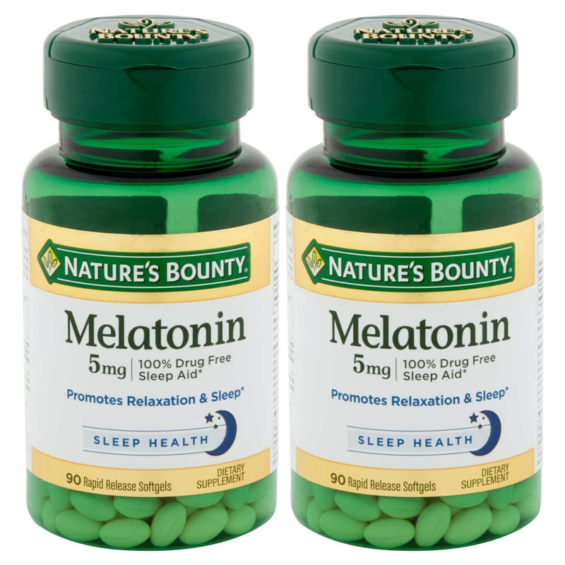 Nature's Bounty Melatonin 5mg, 90 Softgels (Pack of 2) - BeesActive Australia