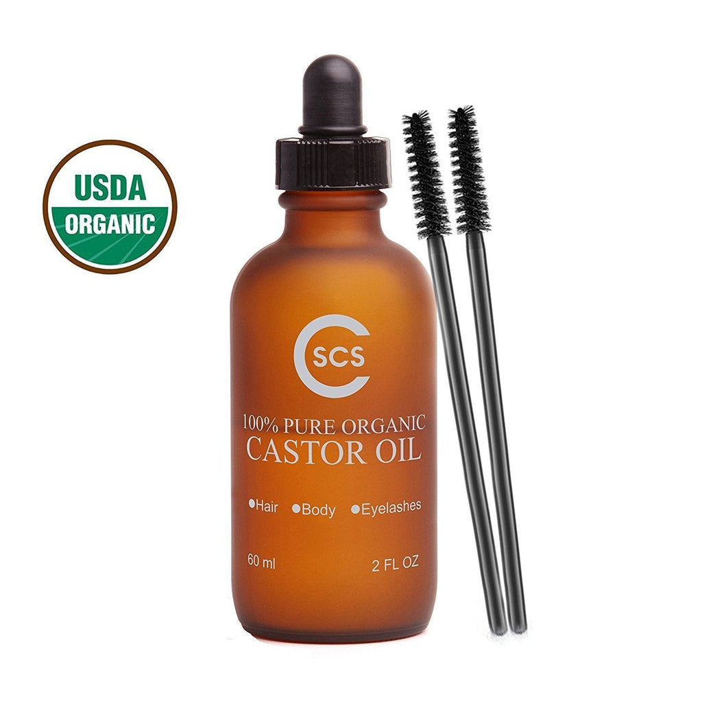 Best Quality 100% All Natural & Organic Castor Oil for Eyelashes, Eyebrows, Hair, etc - Dramatically Improves Hair Growth & Thickness Fast - USDA Certified, Cold-Pressed and Hexane Free - CSCS (2 oz) - BeesActive Australia