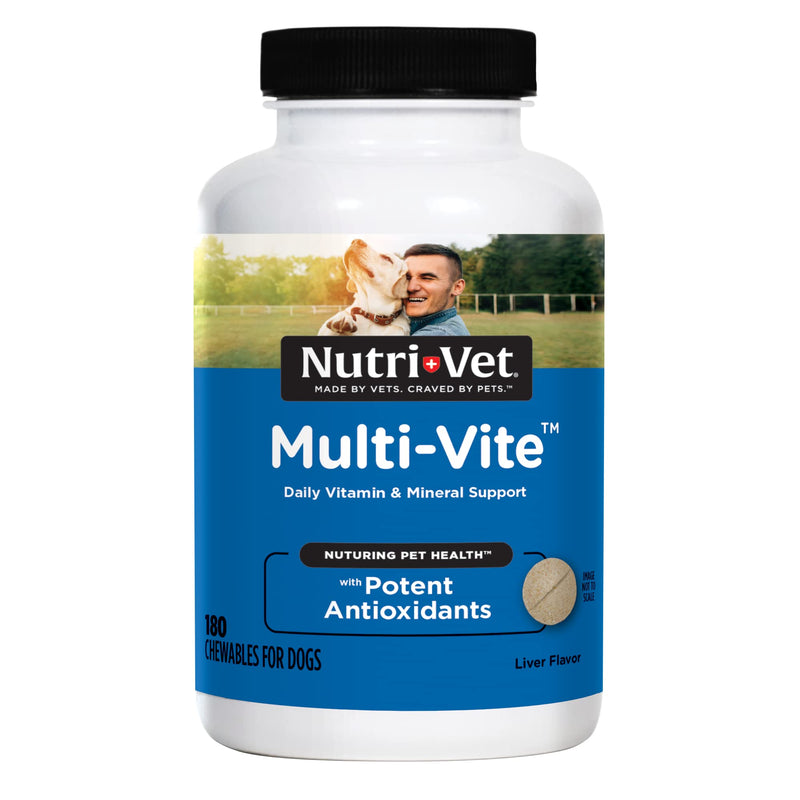 Nutri-Vet Multi-Vite Chewables for Adult Dogs | Daily Vitamin and Mineral Support to Help Maintain Peak Condition 180 ct - BeesActive Australia