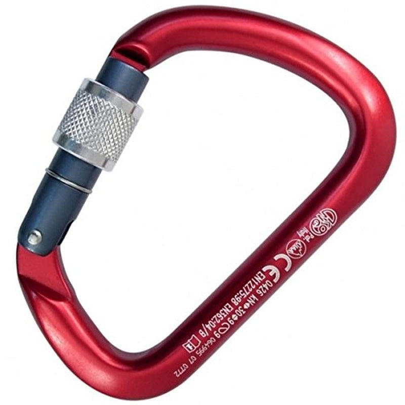 Desconocido Kong XARGE Aluminum Threaded Body Anodised Carabiner Adult Unisex Red (Red) One Size - BeesActive Australia