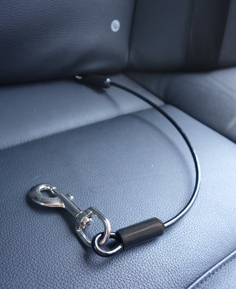 Leash Boss Dog Car Seat Belt Restraint - No-Chew Heavy Duty Car Seatbelt for Pets - 5 Sizes - Coated Steel Rope to Prevent Chewing 26 In - BeesActive Australia