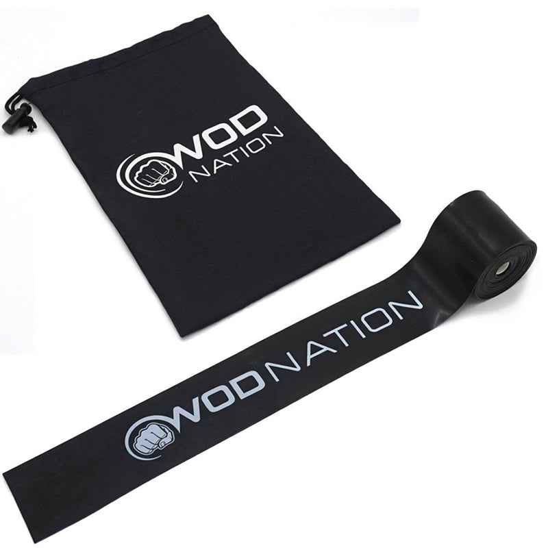 WOD Nation Muscle Floss Bands Recovery Band for Tack and Flossing Sore Muscles and Increasing Mobility : Stretch Band Includes Carrying Case 4Crossfit and Cross Training Black 1-Pack - Medium Strength - BeesActive Australia