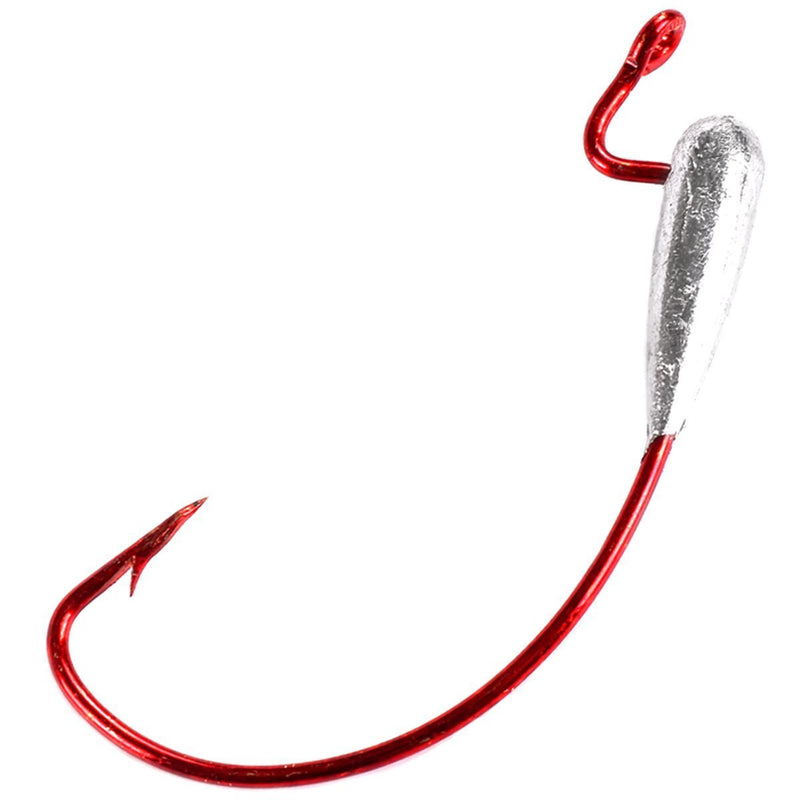 [AUSTRALIA] - Mizugiwa Weighted Extra Wide Gap Hook Red 4/0 - 1/8 oz 25-Pack 