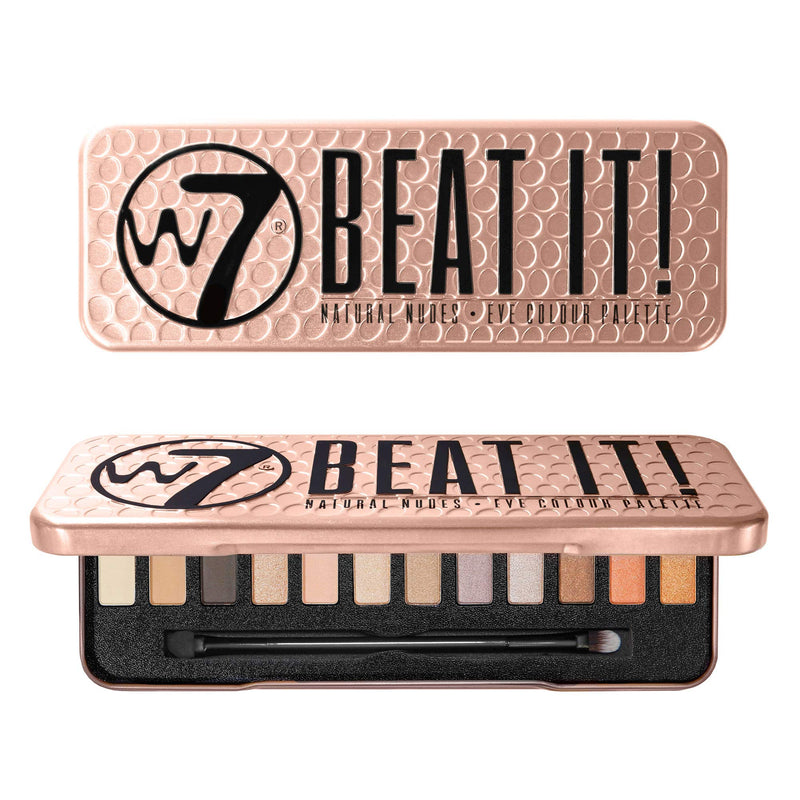 W7 | Beat It! Highly Pigmented Eyeshadow Palette | 12 Matte and Shimmer Shades of Nudes, Pinks and Coppers | Long Lasting and Easy to Use - BeesActive Australia