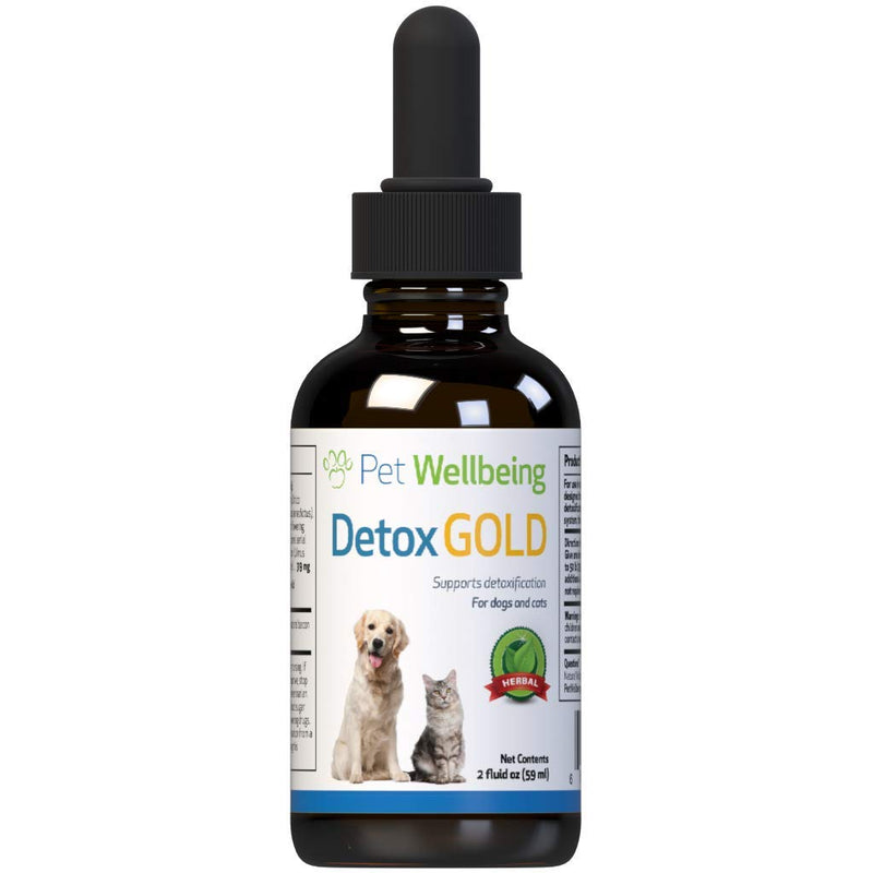 Pet Wellbeing - Detox Gold for Cats - Natural Support for Immune System Detox for Felines - 2oz (59ml) - BeesActive Australia