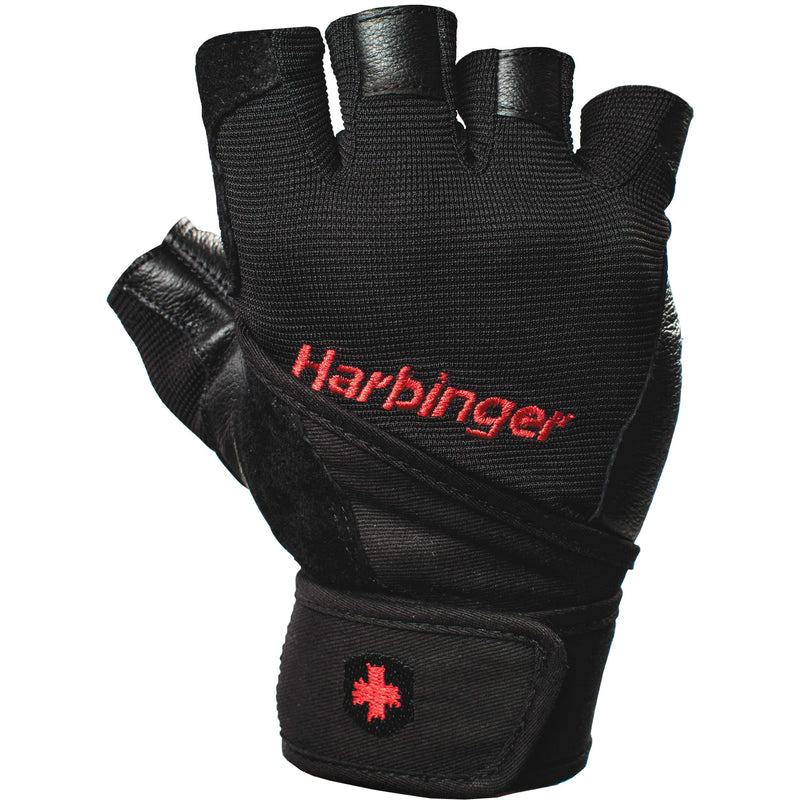 Pro Wristwrap Weightlifting Gloves Black Men's X-Large - BeesActive Australia