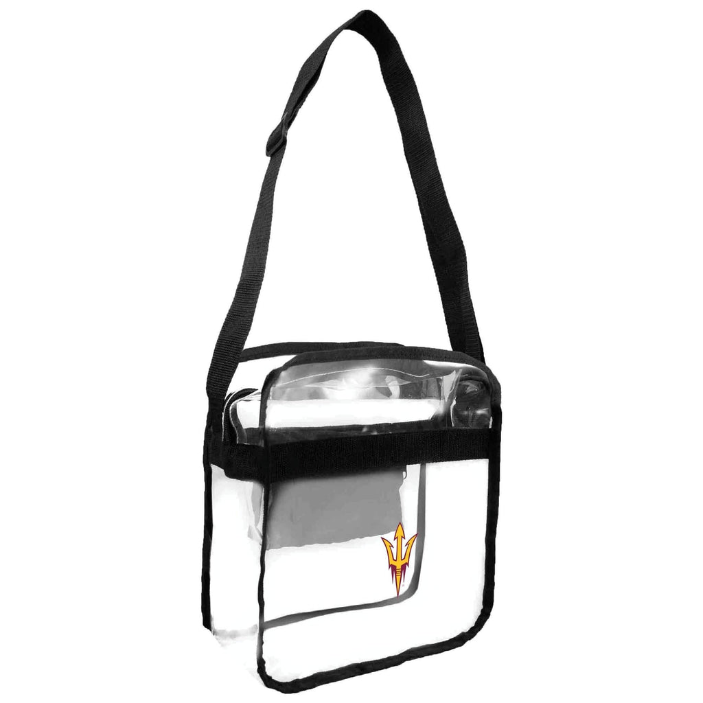 NCAA Arizona State Sun Devils Clear Carryall Crossbody Purse 12" L x 12" W x 6" D - BeesActive Australia