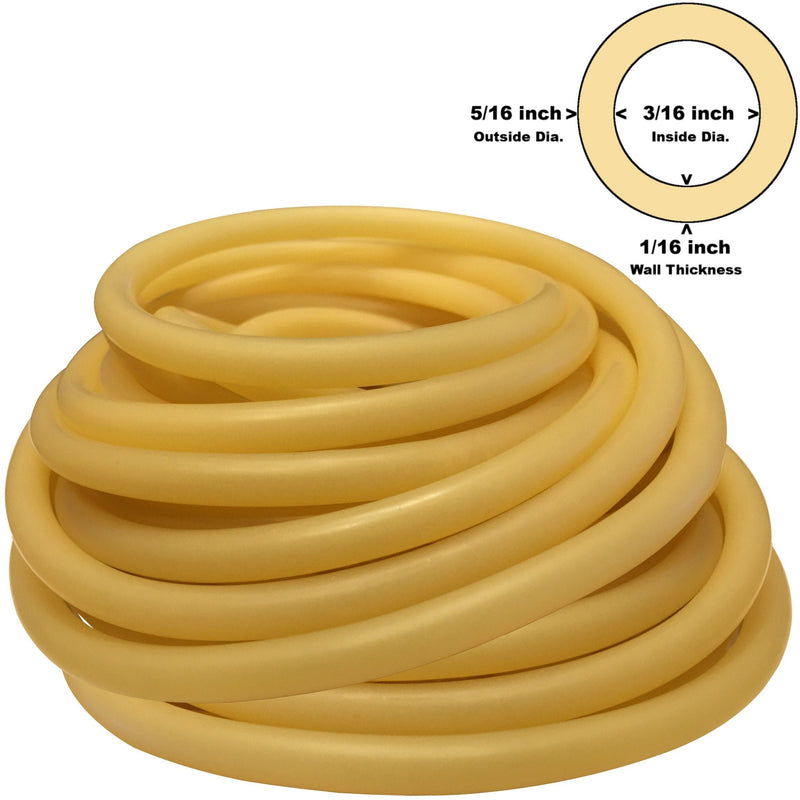 [AUSTRALIA] - 5/16in OD 3/16in ID Amber Latex Rubber Tubing ONE Continuous Piece (Select Length) (#604) 10 FT 