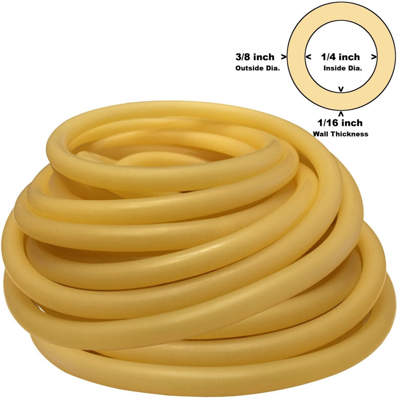 [AUSTRALIA] - 3/8in OD 1/4in ID Amber Latex Rubber Tubing ONE Continuous Piece (Select Length) (#804) 10 FT 
