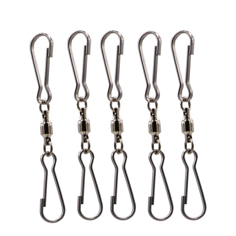 LGEGE 5 PCS Smooth Spinning Dual Clip Swivels Wind Spinner Hangers Spiral Tails Twisters Wind Socks, for Spinning windsocks and Any Kites, Flower pots, Plants, Bird feeders, Solar Lights, Flags - BeesActive Australia