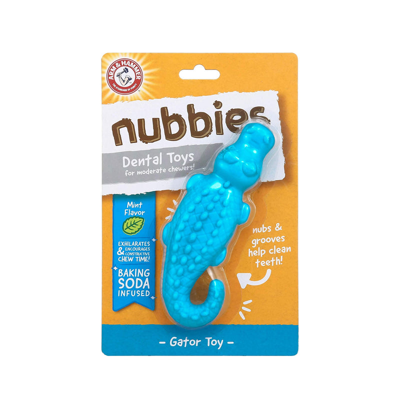 Arm & Hammer for Pets Nubbies Dental Toys - Chew Toy for Dogs, Nubbies Dog Dental Toys - Best Dog Chew Toy, Dental Dog Toys, Arm and Hammer Nubbies Toys for Dogs - Reduces Plaque & Tartar Buildup Gator 1-Pack - BeesActive Australia