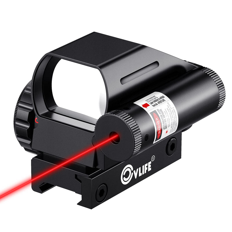 CVLIFE 1x22x33 Reflex Sight Red and Green 4 Reticle Dot Sight with 2mW Gun Sight Laser - BeesActive Australia
