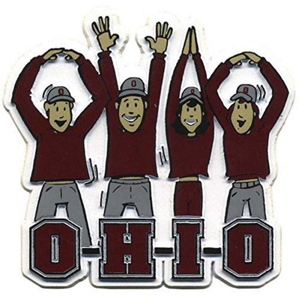 Victory Postcards NCAA Ohio State Buckeyes O-H-I-O Letters Rubber Magnet, 3" x 3",Scarlet - BeesActive Australia